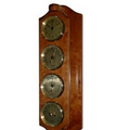 Traditional 4 Dial Pivoting Forecast Station in Cherry Wood